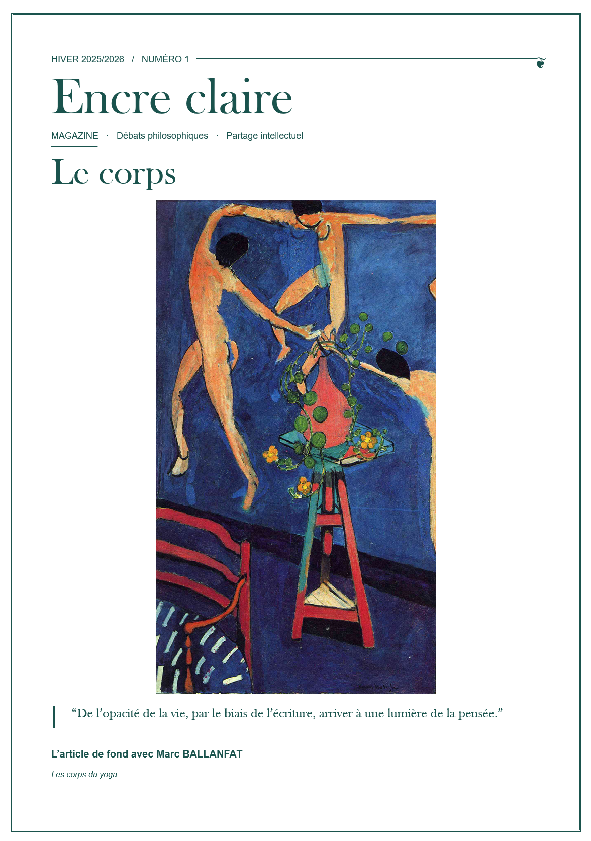 Couverture n°1 - Le corps